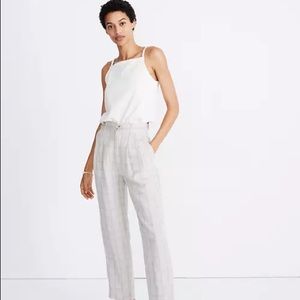 Madewell Taper Wide-Leg Pants in Windowpane